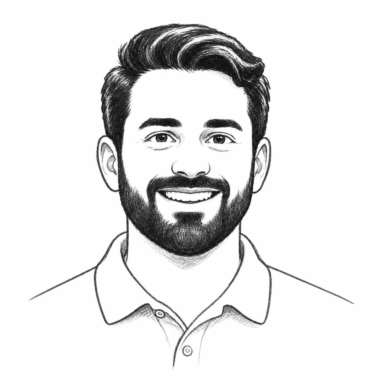 Sketch portrait of R. Garcia
